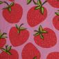 Preview: Baumwolljersey Big Erdbeere rosa rot
